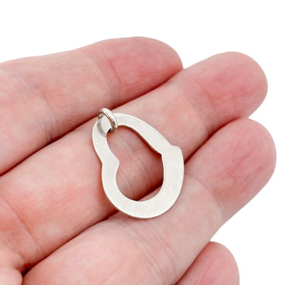 Open Heart Pendant | Vintage Sterling Silver 925 - Picture 1 of 5